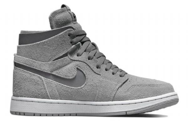 Nike Air Jordan 1 High Tops Zoom Komfort Retro Basketball Shoes Dame Grå
