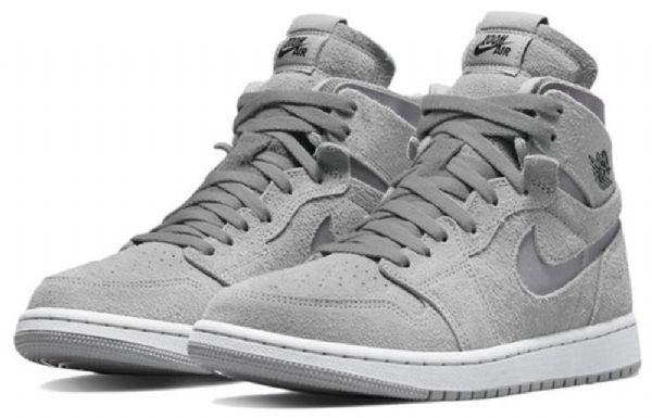Nike Air Jordan 1 High Tops Zoom Komfort Retro Basketball Shoes Dame Grå