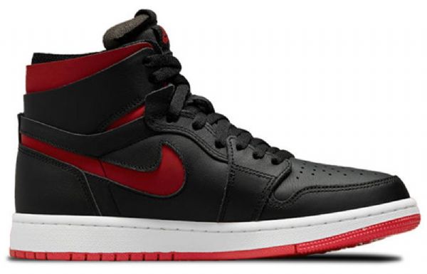 Nike Air Jordan 1 High Tops Zoom Komfort Retro Basketball Shoes Dame Svarte Rød