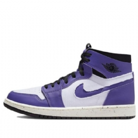 Nike Air Jordan 1 High Tops Zoom Komfort Retro Basketball Shoes Herre Lilla