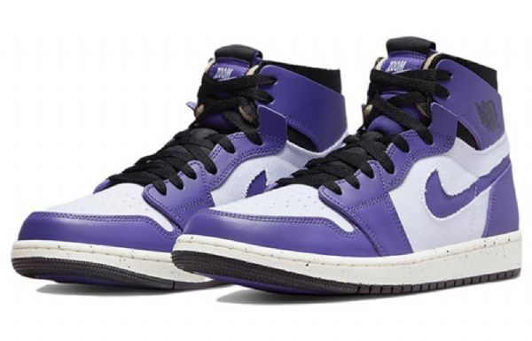 Nike Air Jordan 1 High Tops Zoom Komfort Retro Basketball Shoes Herre Lilla