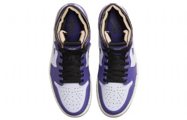 Nike Air Jordan 1 High Tops Zoom Komfort Retro Basketball Shoes Herre Lilla