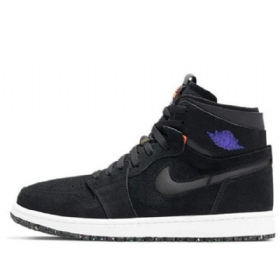 Nike Air Jordan 1 High Tops Zoom Komfort Retro Basketball Shoes Herre Svarte