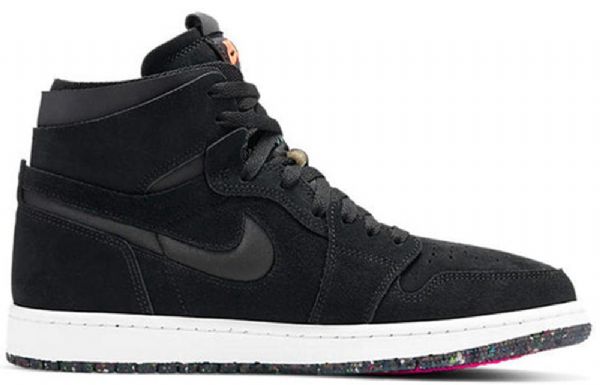 Nike Air Jordan 1 High Tops Zoom Komfort Retro Basketball Shoes Herre Svarte