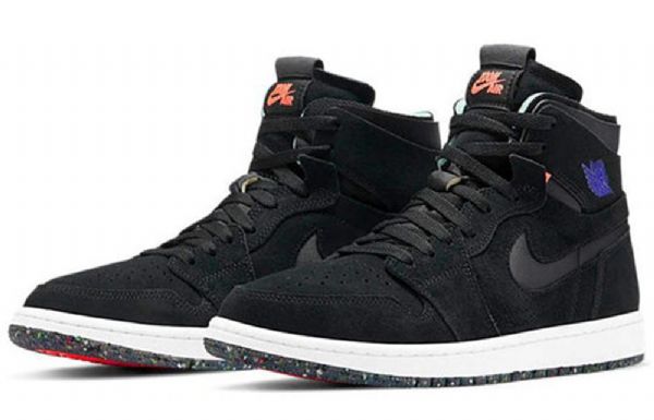 Nike Air Jordan 1 High Tops Zoom Komfort Retro Basketball Shoes Herre Svarte