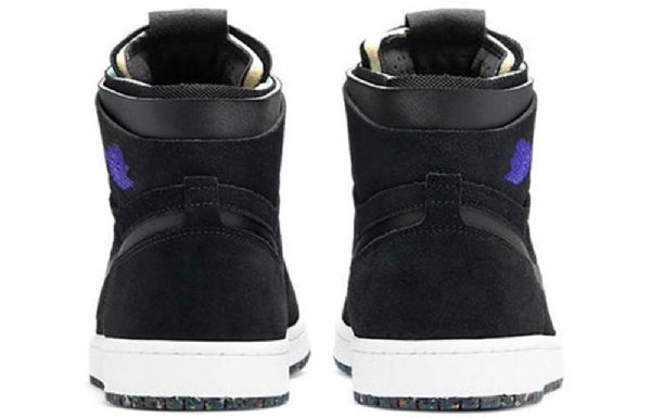 Nike Air Jordan 1 High Tops Zoom Komfort Retro Basketball Shoes Herre Svarte