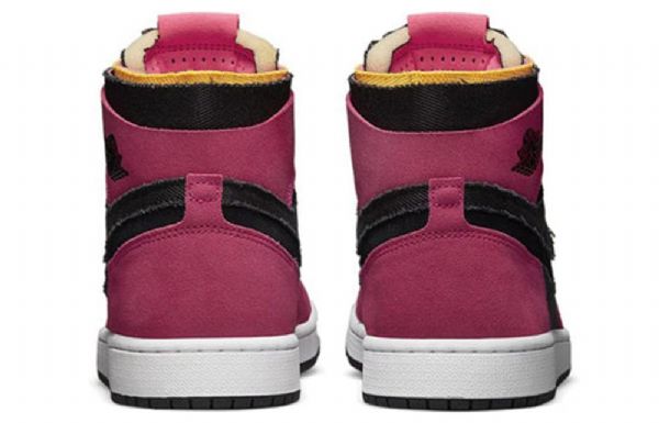 Nike Air Jordan 1 High Tops Zoom Komfort Retro Basketball Shoes Herre Svarte Burgunder