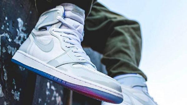 Nike Air Jordan 1 High Tops Zoom Racer Sko Dame Blå