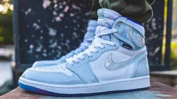Nike Air Jordan 1 High Tops Zoom Racer Sko Dame Blå