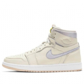 Nike Air Jordan 1 High Tops Zoom Retro Basketball Shoes Dame Hvite