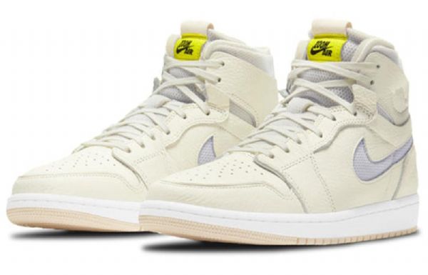 Nike Air Jordan 1 High Tops Zoom Retro Basketball Shoes Dame Hvite