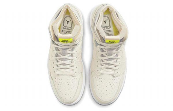 Nike Air Jordan 1 High Tops Zoom Retro Basketball Shoes Dame Hvite