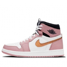 Nike Air Jordan 1 High Tops Zoom Retro Basketball Shoes Dame Rosa