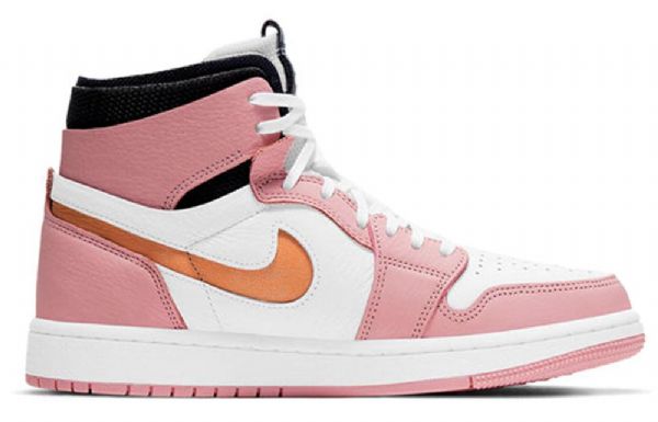 Nike Air Jordan 1 High Tops Zoom Retro Basketball Shoes Dame Rosa