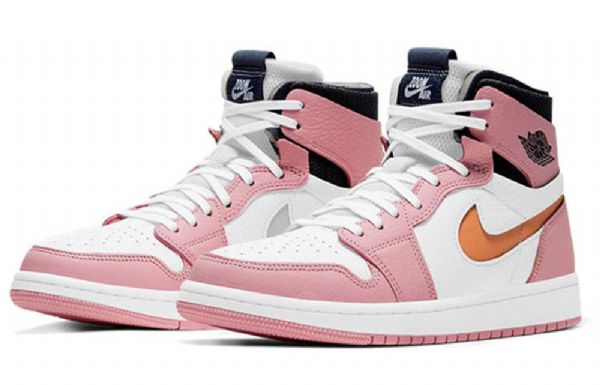 Nike Air Jordan 1 High Tops Zoom Retro Basketball Shoes Dame Rosa
