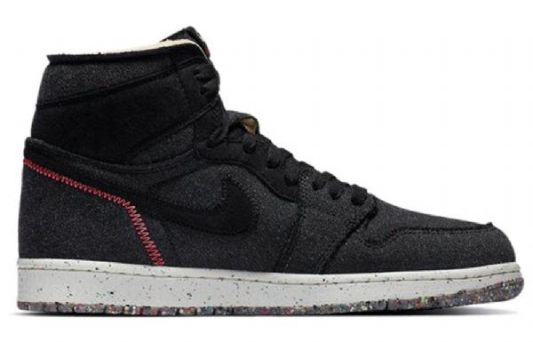 Nike Air Jordan 1 High Tops Zoom Retro Basketball Shoes Herre Svarte