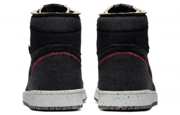 Nike Air Jordan 1 High Tops Zoom Retro Basketball Shoes Herre Svarte