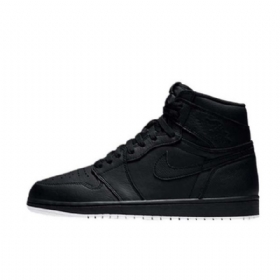 Nike Air Jordan 1 High Topsout Sko Herre Svarte