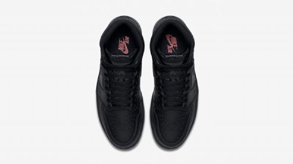 Nike Air Jordan 1 High Topsout Sko Herre Svarte