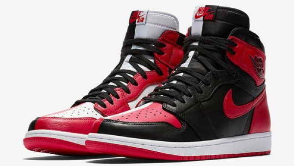 Nike Air Jordan 1 Homage To Home Sko Herre Svarte Rød