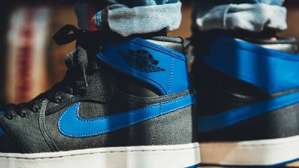 Nike Air Jordan 1 Ko High Tops Og Sko Herre Blå Svarte