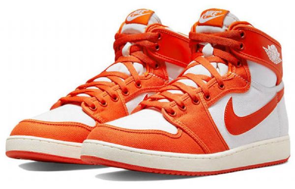Nike Air Jordan 1 Ko High Tops Retro Basketball Shoes Herre Oransje Hvite