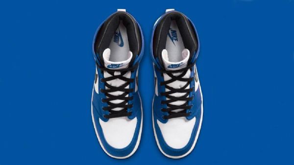 Nike Air Jordan 1 Ko High Tops Storm Sko Dame Blå