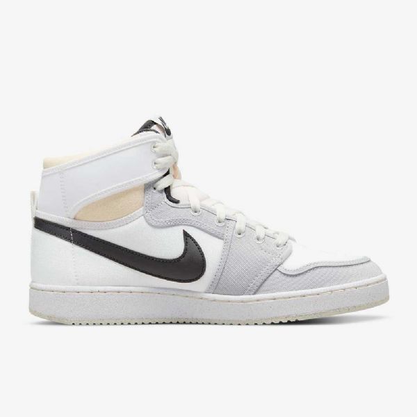 Nike Air Jordan 1 Ko Sko Herre Hvite Grå Svarte