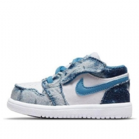 Nike Air Jordan 1 Low Tops Alt Td Sko Barn Blå