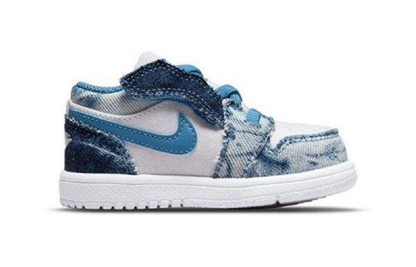 Nike Air Jordan 1 Low Tops Alt Td Sko Barn Blå