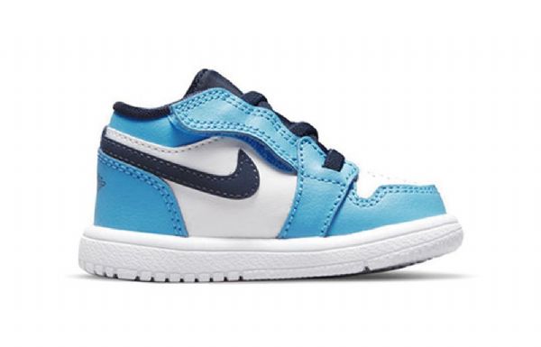 Nike Air Jordan 1 Low Tops Alt Td Sko Barn Blå Hvite