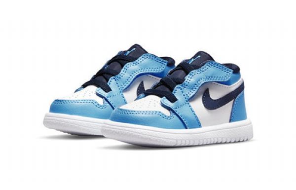Nike Air Jordan 1 Low Tops Alt Td Sko Barn Blå Hvite