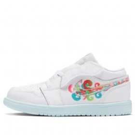 Nike Air Jordan 1 Low Tops Alt Td Sko Barn Hvite