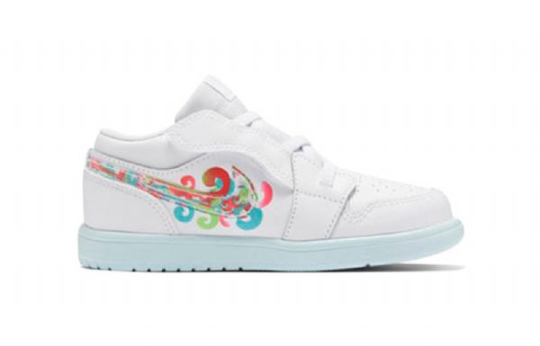 Nike Air Jordan 1 Low Tops Alt Td Sko Barn Hvite