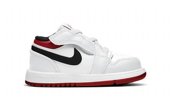 Nike Air Jordan 1 Low Tops Alt Td Sko Barn Hvite Rød