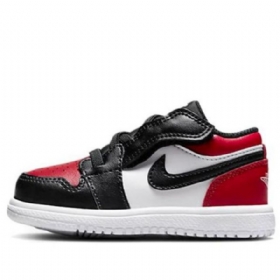 Nike Air Jordan 1 Low Tops Alt Td Sko Barn Rød Svarte Hvite
