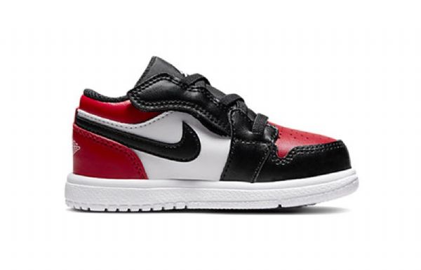 Nike Air Jordan 1 Low Tops Alt Td Sko Barn Rød Svarte Hvite