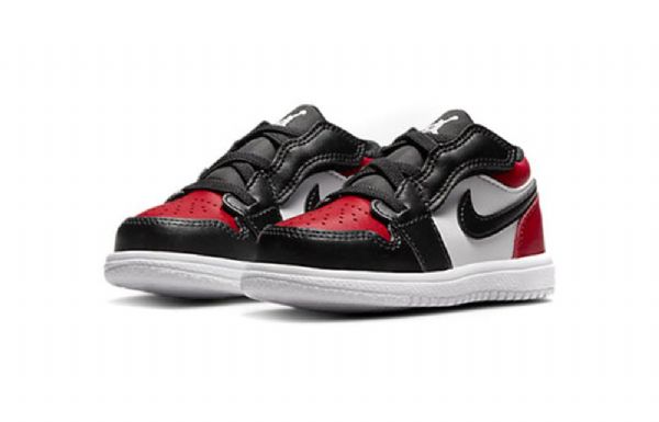 Nike Air Jordan 1 Low Tops Alt Td Sko Barn Rød Svarte Hvite