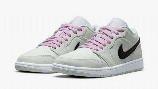Nike Air Jordan 1 Low Tops Barely Sko Dame Grønn Rosa