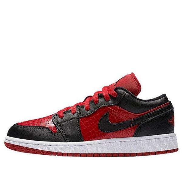 Nike Air Jordan 1 Low Tops Bg Retro Basketball Shoes Herre Rød Svarte