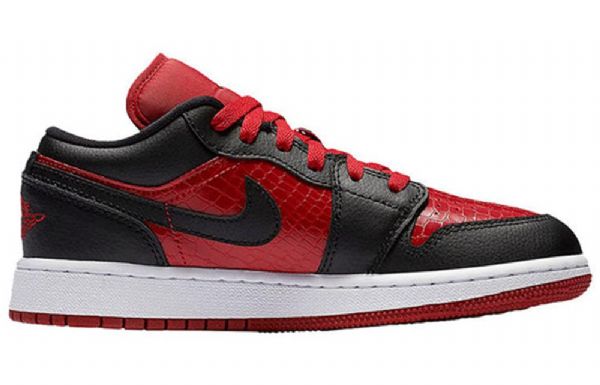 Nike Air Jordan 1 Low Tops Bg Retro Basketball Shoes Herre Rød Svarte