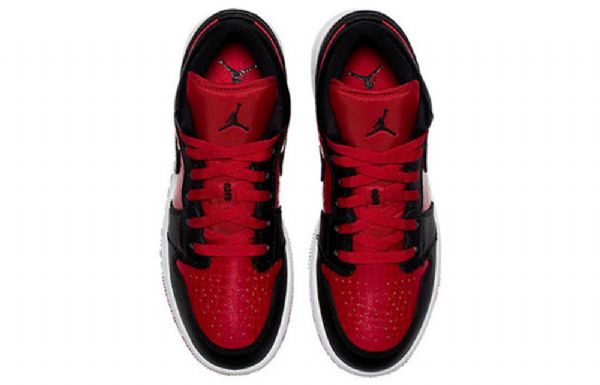 Nike Air Jordan 1 Low Tops Bg Retro Basketball Shoes Herre Rød Svarte