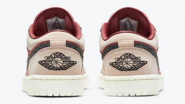 Nike Air Jordan 1 Low Tops Canyon Rust Sko Dame Burgunder Rosa