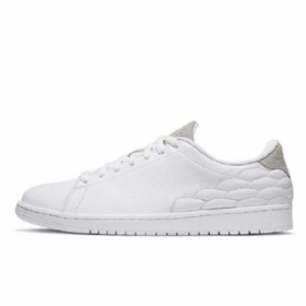 Nike Air Jordan 1 Low Tops Centre Court Sko Herre Hvite