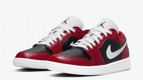 Nike Air Jordan 1 Low Tops Chicago Flip Sko Dame Rød Hvite