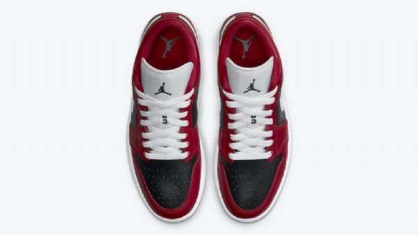 Nike Air Jordan 1 Low Tops Chicago Flip Sko Dame Rød Hvite