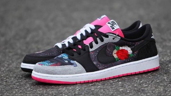 Nike Air Jordan 1 Low Tops Chinese New Year Sko Herre Svarte