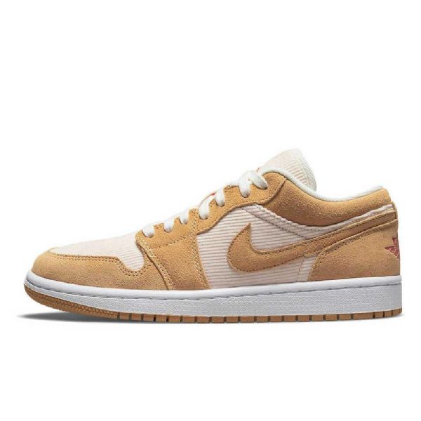 Nike Air Jordan 1 Low Tops Corduroy Semsket Skinn Sko Dame Brune