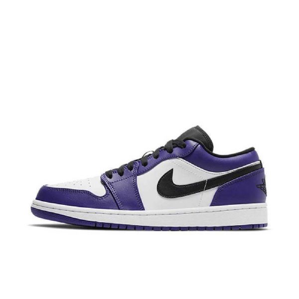 Nike Air Jordan 1 Low Tops Court Sko Dame Lilla Hvite