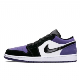 Nike Air Jordan 1 Low Tops Court Sko Herre Lilla